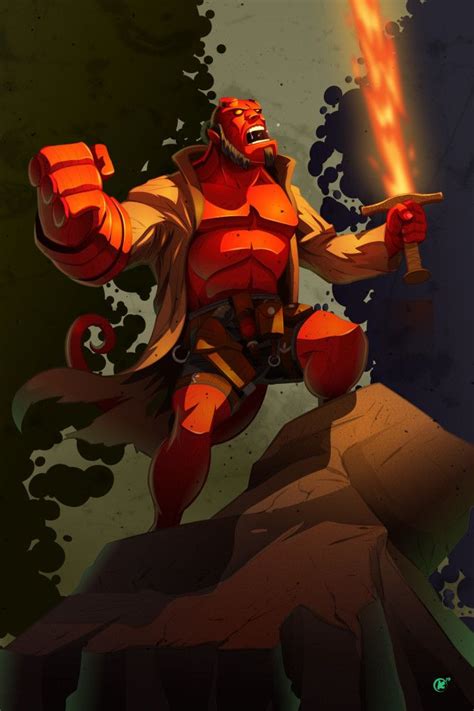 Hellboy Superhero Comic Superhero Illustration