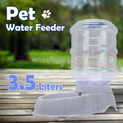 Large Automatic Pet Dog Cat Water Feeder Bowl Bottle Dispenser Plastic
