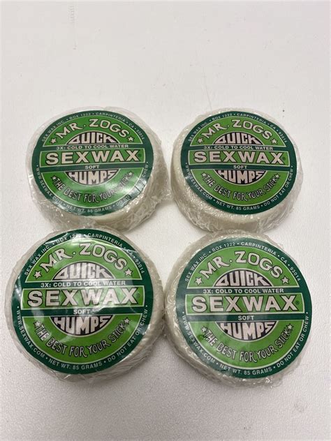 lot 4 nos mr zogs original sex wax quick humps soft 3x cold to cool water surf ebay