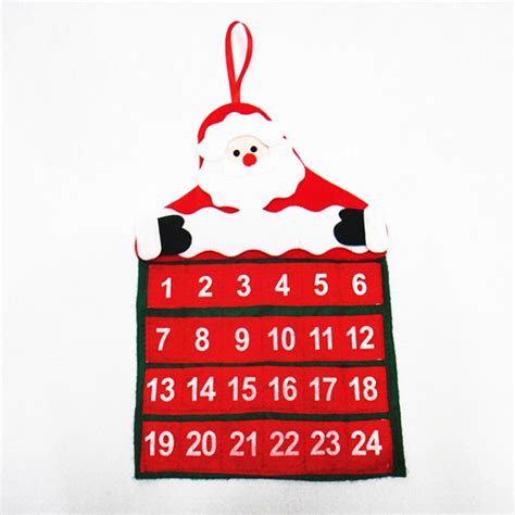1pcs Xmas Countdown Calendar Santa Claus Father Christmas Advent