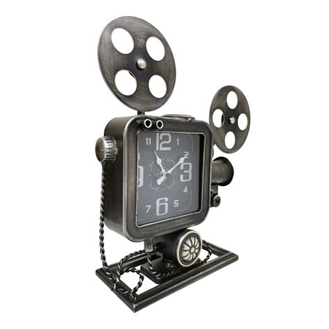 Vintage Film Projector Table Clock Boxman