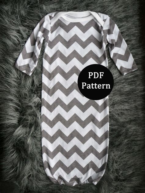 Baby Sewing Pattern Newborn Gown Pdf Pattern Easy With Lots