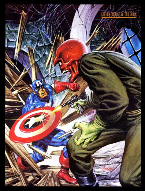 Captain America Vs Red Skull By Joe Jusko Captain America Villains