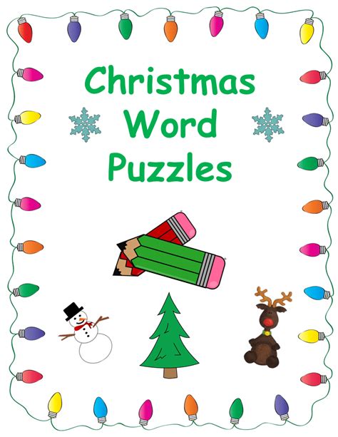 Fun Variety Of 7 Different Types Of Christmas Themed Word Puzzles