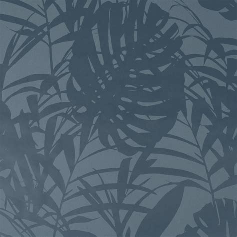 Shop Superfresco Easy Palm Leaf Navy Blue Wallpaper