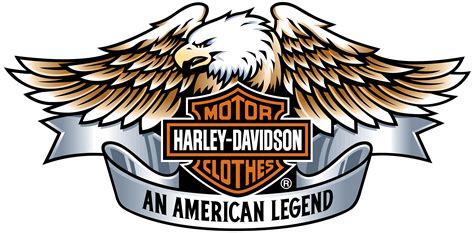 Bald Eagle With Open Wings Above Harley Davidson Logo Drawing Free Image Download