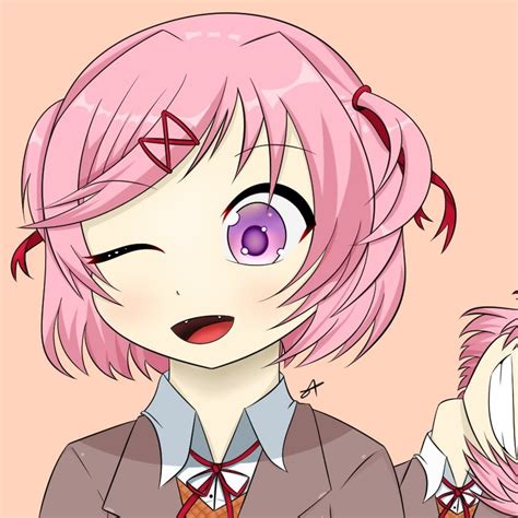 Natsuki Is Winking At You By Paintclipstudio On Twitter Ddlc