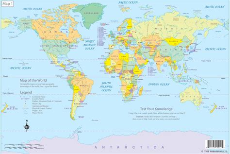 World Map With Countries Names And Capitals Hd
