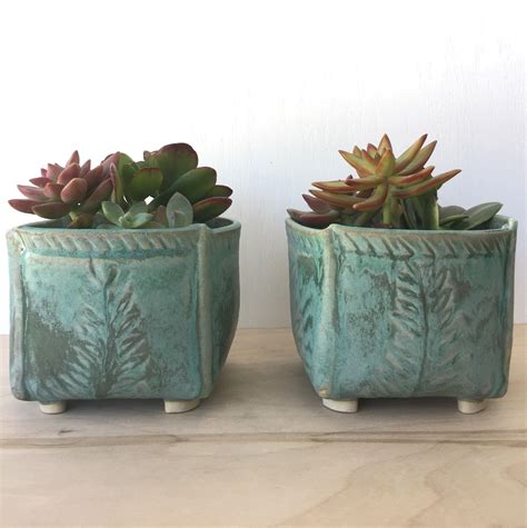 New Handmade Ceramic Pottery Planter Succulent Pot Folded Stoneware