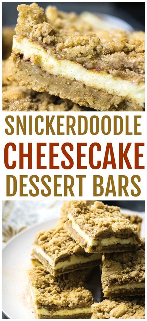Snickerdoodles are a cookie normally seen around the holidays, cookie swaps, bake sales, etc. snickerdoodle cheesecake dessert bars - THESE ...