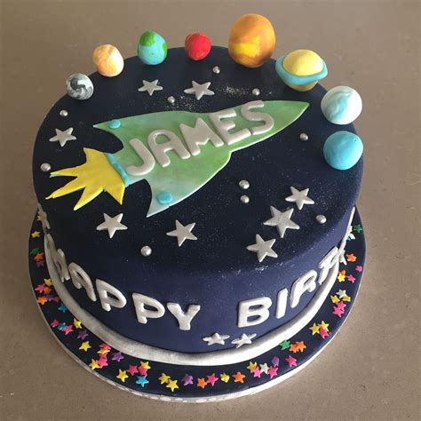 Outer Space Birthday Cake Outerspaceparty With Images Outer Space