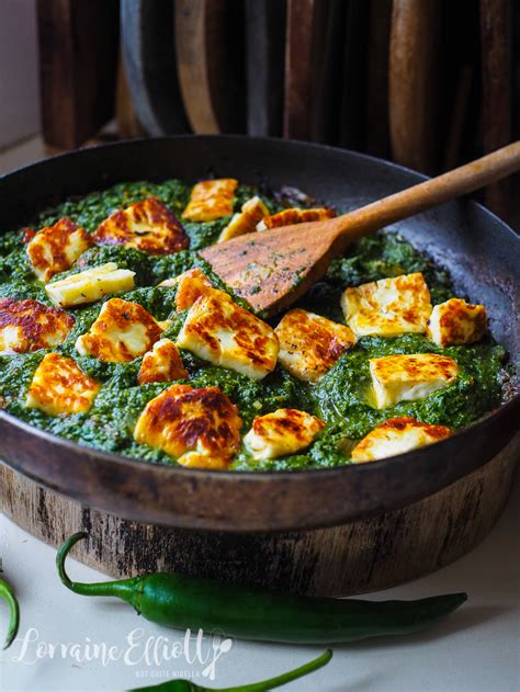 Palak Paneer Spinach Cheese Curry Halloumi Not Quite Nigella