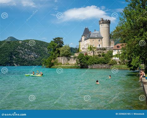 Duingt Castle On The Annecy Lake Haute Savoie France Editorial Image