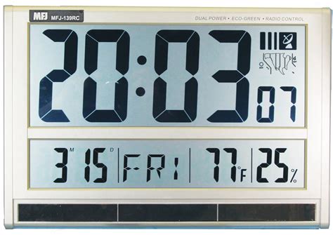 Mfj 139rc Giant 4 In Lcd Display Atomic Clock Main Trading Company