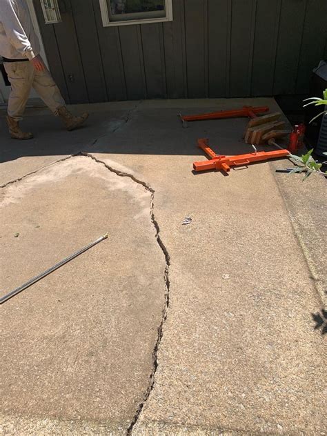 Concrete Leveling Harrisonburg Va Patio Crack Repair Before