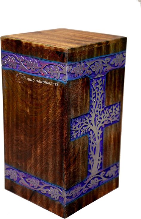 Hind Handicrafts Urns For Human Ashes Adult Rosewood Cremation Urns