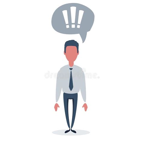 Frustrated Businessman Or Clerk Male Character In Trendy Simple Style
