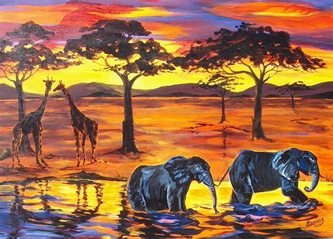African Acrylic Paintings