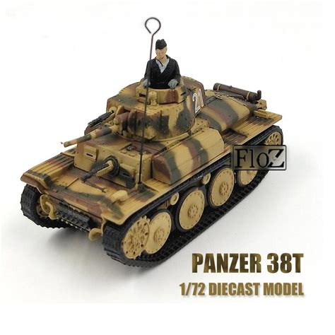Wwii German Panzer 38t 172 Diecast Model Finished Tank Fov Limited