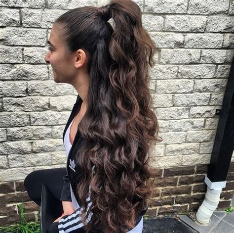 Long Curly Half Pony Hairstyle Thick Curly Hair Braids For Short Hair