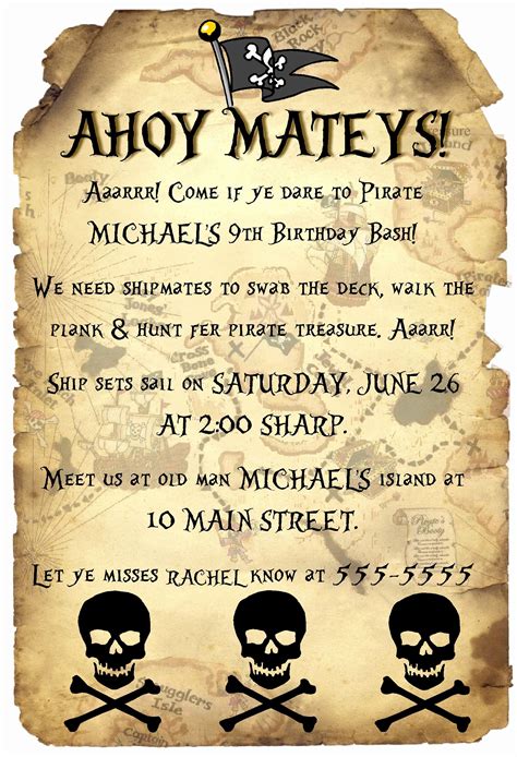 Pirate Party Invitation Templates Luxury Adult Pirate Party Invitations