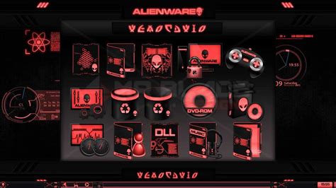 Alienware® Eclipse Red Premium Theme For Windows® Se7en With 7tsp