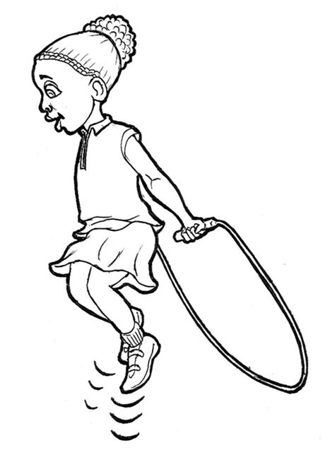 Coloring Pages Gymnastics Coloring Page Jump Rope
