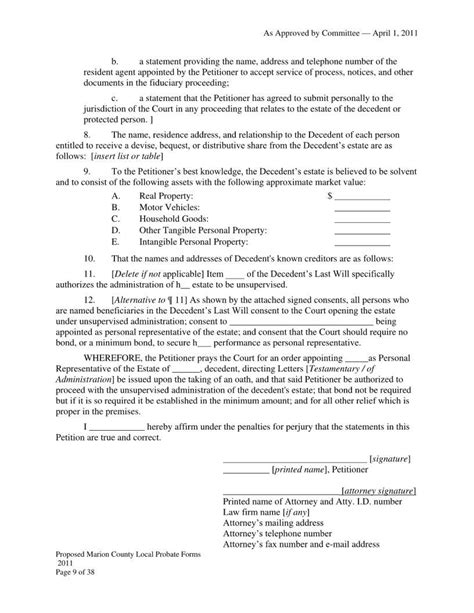 Marion County Probate Form ≡ Fill Out Printable Pdf Forms Online