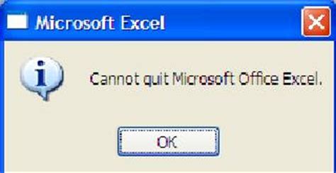 MS Excel Error Cannot Quit Microsoft Excel Techyv Com