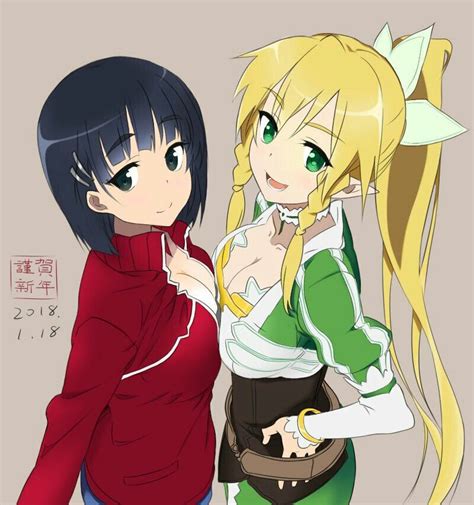 Suguha E Leafa Arte De Anime Chica Anime Kawaii Chicas Anime