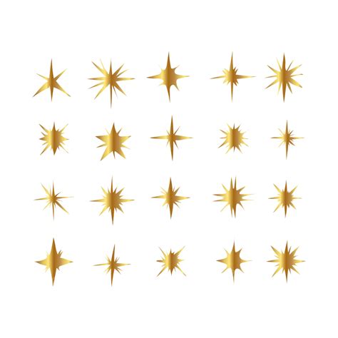 Gold Sparkling Star Icon Vector Gold Sparkling Star Png And Vector
