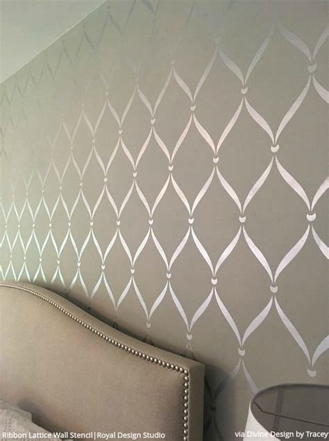 25 Luxurious Bedroom Feature Wall Stencils Diy Painted Accent Walls