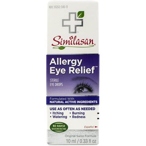 Similasan Allergy Eye Relief Eye Drops 033 Ounce Bottle