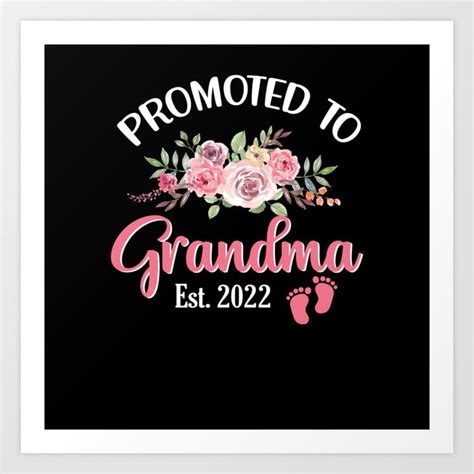 Grandmother Granny Promoted To Grandma Art Print By Alyxander Society6