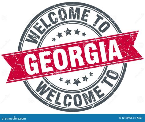 Welcome To Georgia Stamp Stock Vector Illustration Of Sign 121209954