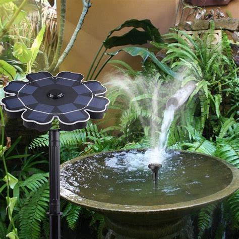 Mit einer nennleistung von 300 w fördert sie eine wassermenge von maximal 9.000 l/h, 0,0025000000000000022 m³/s. 2.5W Garten Solar Wasserpumpe mit Tauchpumpe für Vogelbad ...
