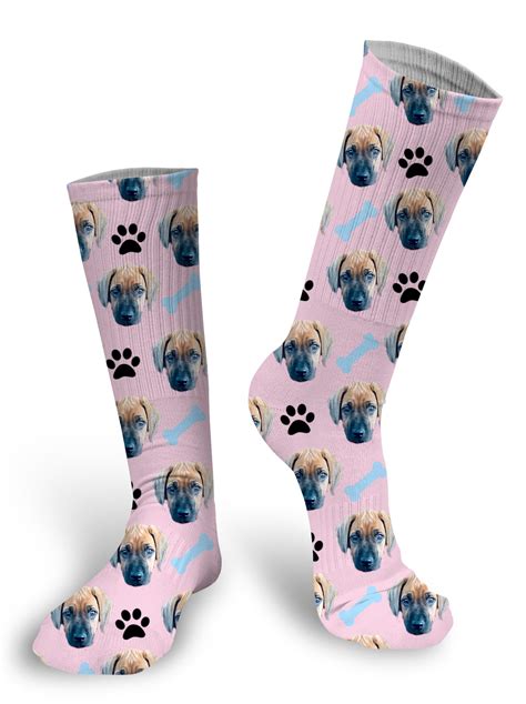 Custom Dog Socks Put Your Dog On A Sock Pup Socks Dog Etsy