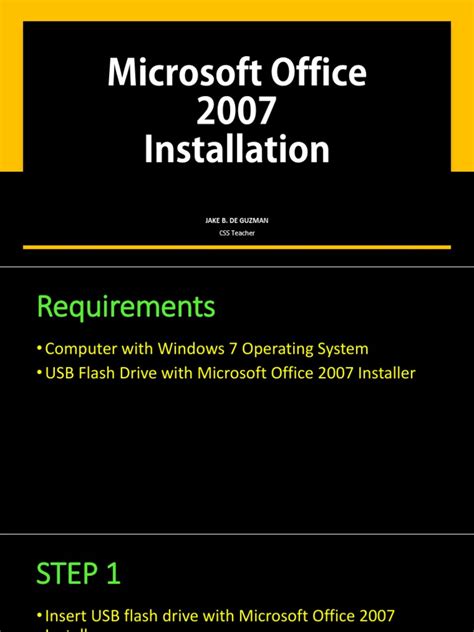 Ms Office 2007 Installation Procedures Pdf