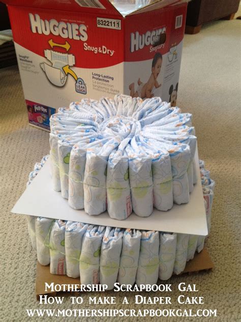 Sure to be a favorite at a baby shower, welcome baby party, hospital gift, etc Baby Shower Diaper Cake - Create Studio Fresno