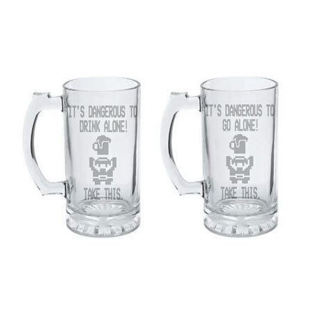 Its Dangerous To Go Alone Zelda Beer Mug Legend Of Zelda Etsy