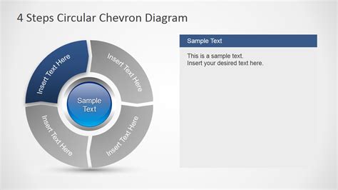 4 Steps Circular Chevron Powerpoint Diagram Slidemodel