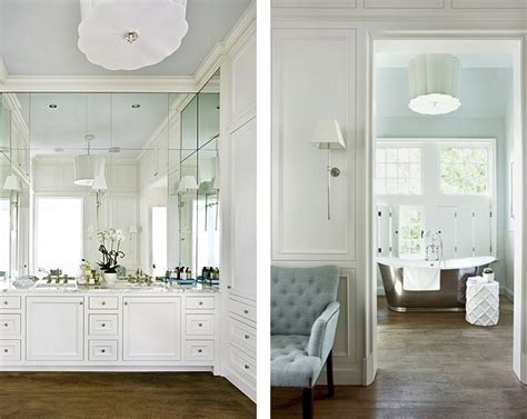 Mirror Whole Wall Above Vanity Bathroom Interior Design Home