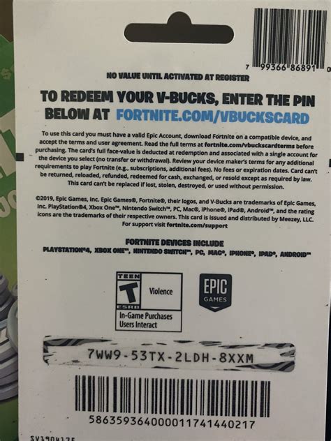 Free shipping on qualified orders. 49 HQ Pictures Fortnite Gift Card Redeem : Fortnite V Bucks Redeem V Bucks Gift Card Fortnite ...