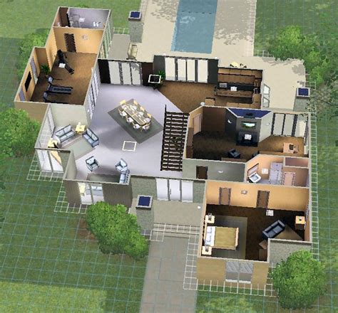 Plan Maison Moderne Sims 4 Gamboahinestrosa