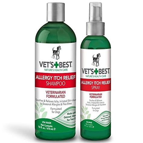 Vets Best Allergy Itch Relief Dog Shampoo 16 Ounce And Allergy Itch