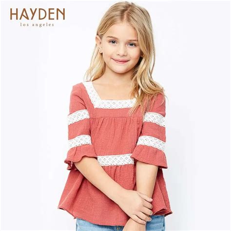 Buy Hayden Girls Blouses Summer Rose Shirts Size 8 12