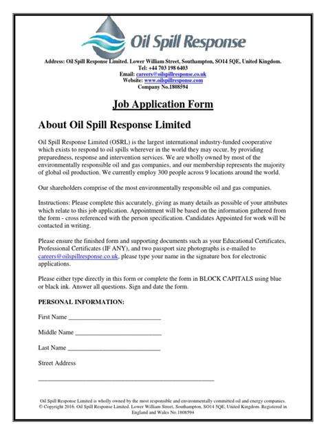 United states requires eligible eu citizens to obtain an esta for arrivals by air and sea. Oil Spill Response Limited Job Application Form.pdf ...
