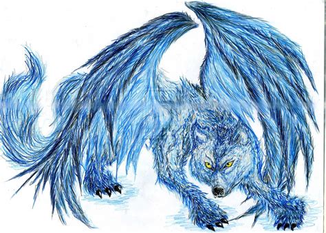 Transparent Winged Anime Wolf Winged Wolf Colored By Schizovampire On