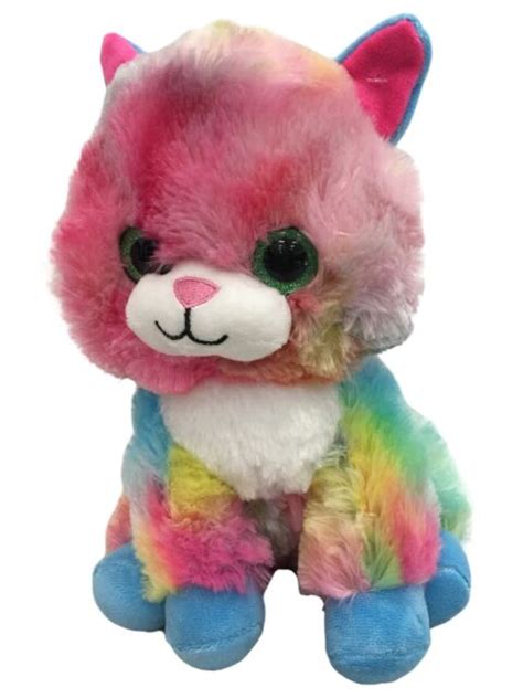 Spark Create Imagine Fuzzy Plush Tie Dyed Kitty Cat Stuffed Animal Pal