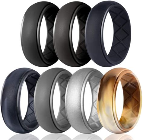 Egnaro Silicone Wedding Ring For Men Particularly Breathable Mens